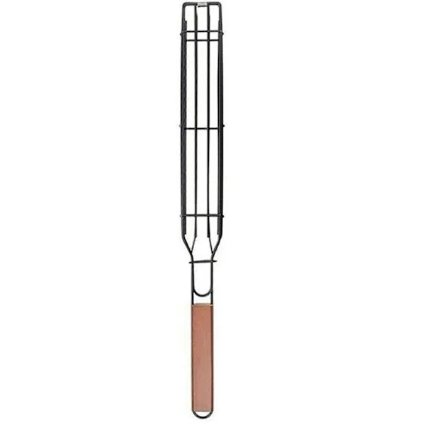 Grillkurv Non-Stick Jern Enkel Lås Grill Egnet For Grilling av Reker og Biff