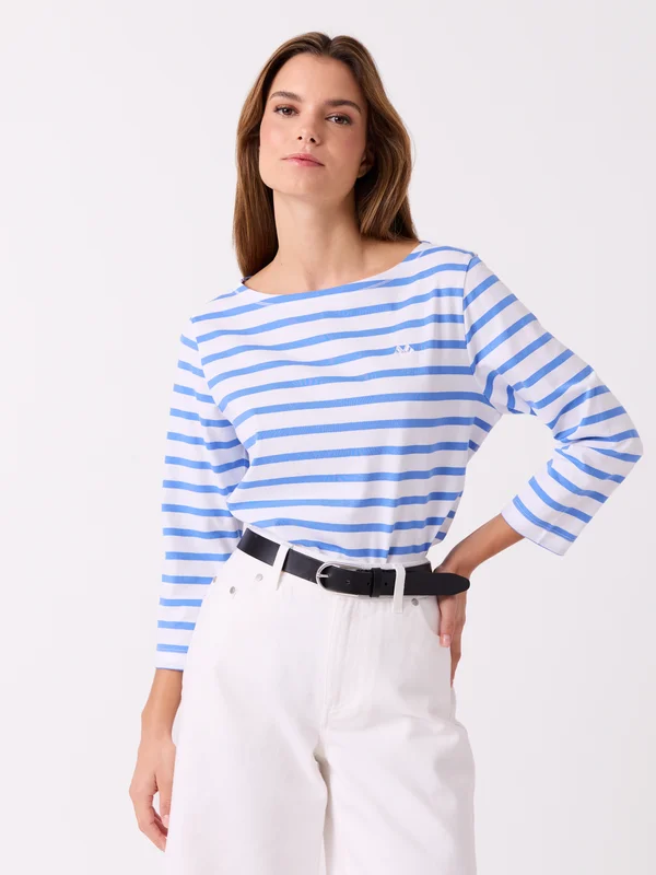 Jean Paul - Sailor stripete t-skjorte - Dame - Blå - Gensere & Cardigans - L