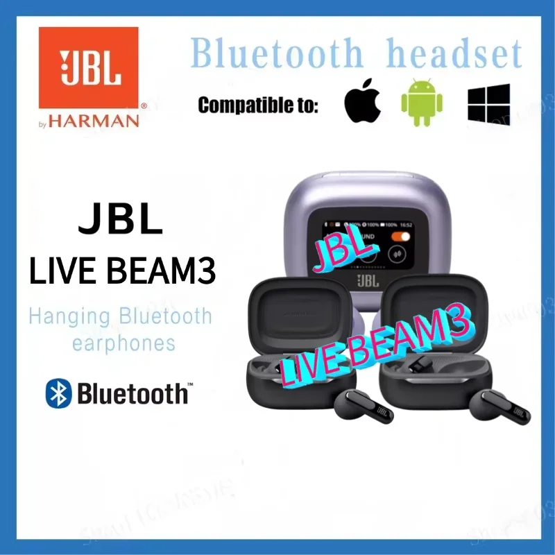AliExpress - Écouteurs intra-auriculaires sans fil JBL Live Beam 3 avec réduction de bruit, 6 microphones pour une communication parfaite, étanches 