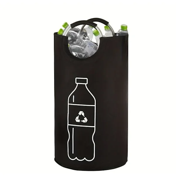 Foldable Recycling Bin 69 Liters Polyester Bottle Collector Cylindrical Waste Bin for Home Use