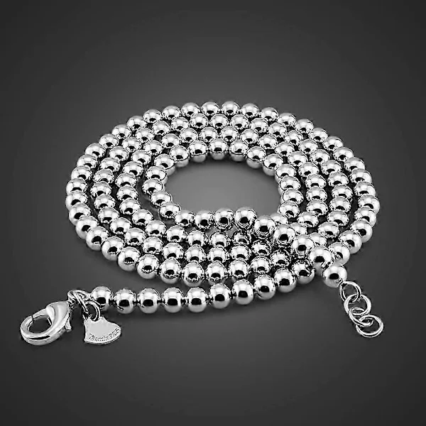Unisex 925 Sterling Silver Halsband Vintage Stil Pärlkedjor Chokers Halsband Fler Storlekar Massivt Silver Smycken