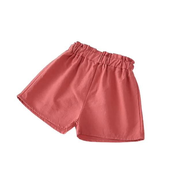 Tjejer Härliga shorts med elastisk midja Byxor Causal Bekväma korta byxor för inomhus utomhus