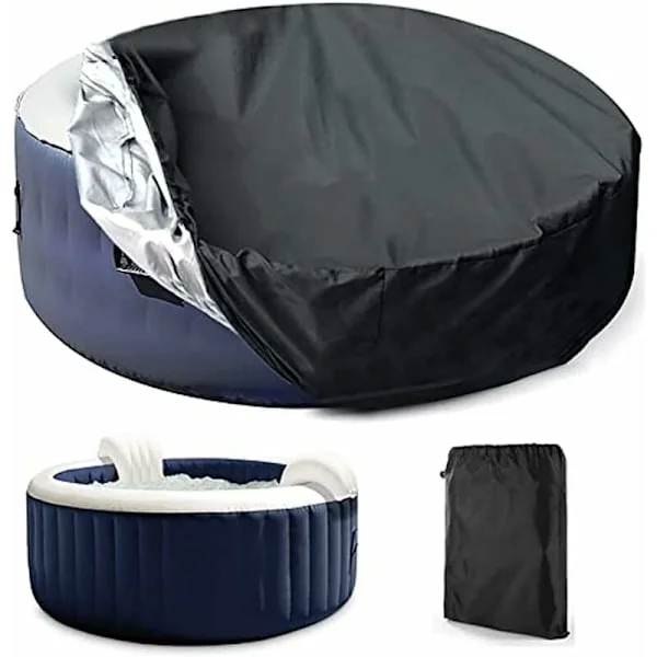 Protective Cover for Pool or Spa, Round Outdoor Sun Spa Cover Round Cover for SPA Dustproof Waterproof Protective Cover and UV-