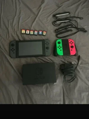 Nintendo Switch konsol med tillbehör