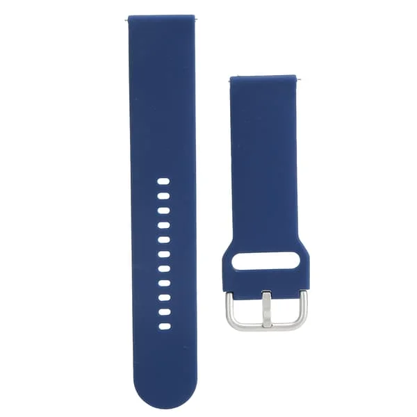 Klokkereimer Sølvspenne Silikonrem Myk Armbåndsbytte for Samsung/Huawei/Amazfit/Xiaomi Color Watch/Gamin Vivoactive 4 22mm Lyseblå