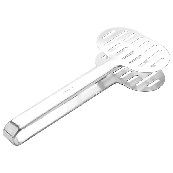 Rustfritt stål stekespade kjøkken dobbel stekespade brød- og burgerklype for matlaging - grillklype buffet tang [D]
