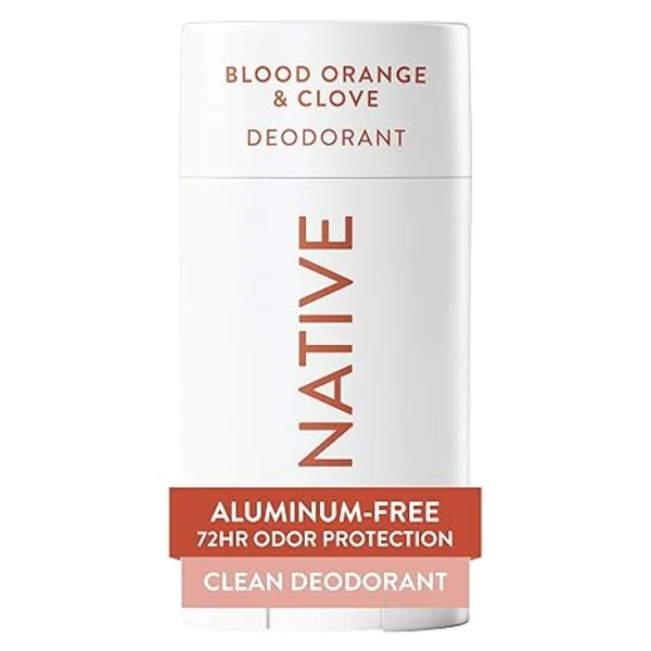 Naturlig deodorant, 72-timers luktkontroll, aluminiumsfri deodorant for kvinner og menn med naturlige ekstrakter, blodappelsin og nellik, 76,5 g