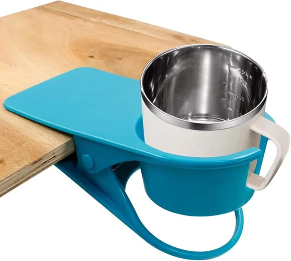 Mugghållarklämma, skrivbordsmugghållarklämma Adirondack stol mugghållare med klämma muggklämmahållare för vatten dryck läsk kaffe