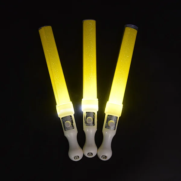 Sæt med 3 gule korte glowsticks – Håndholdte glowsticks til koncerter og arrangementer