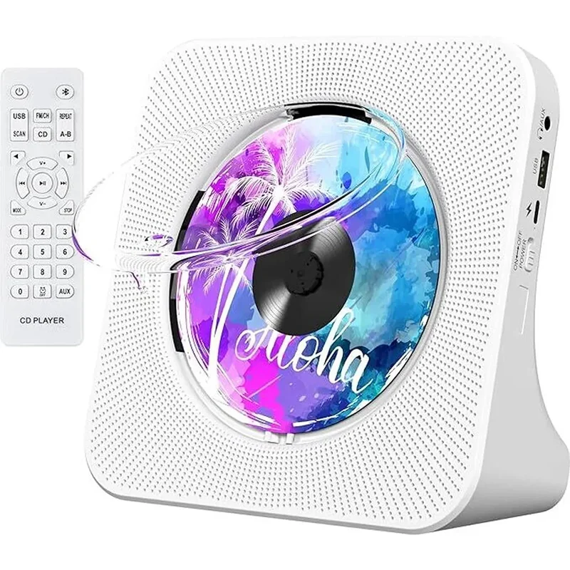AliExpress - Bluetooth-CD-Player, CD-Player mit 2 HIFI Lautsprechern, Desktop-CD-Player mit LED-Anzeige, CD-Musikplayer mit Fernbedienung