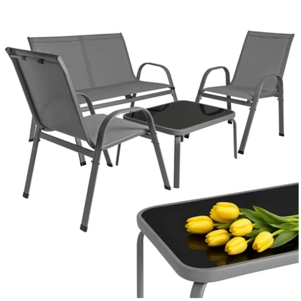 Balkongmöbler för balkong och uteplats - Soffa, bord och stolar - Utemöbler