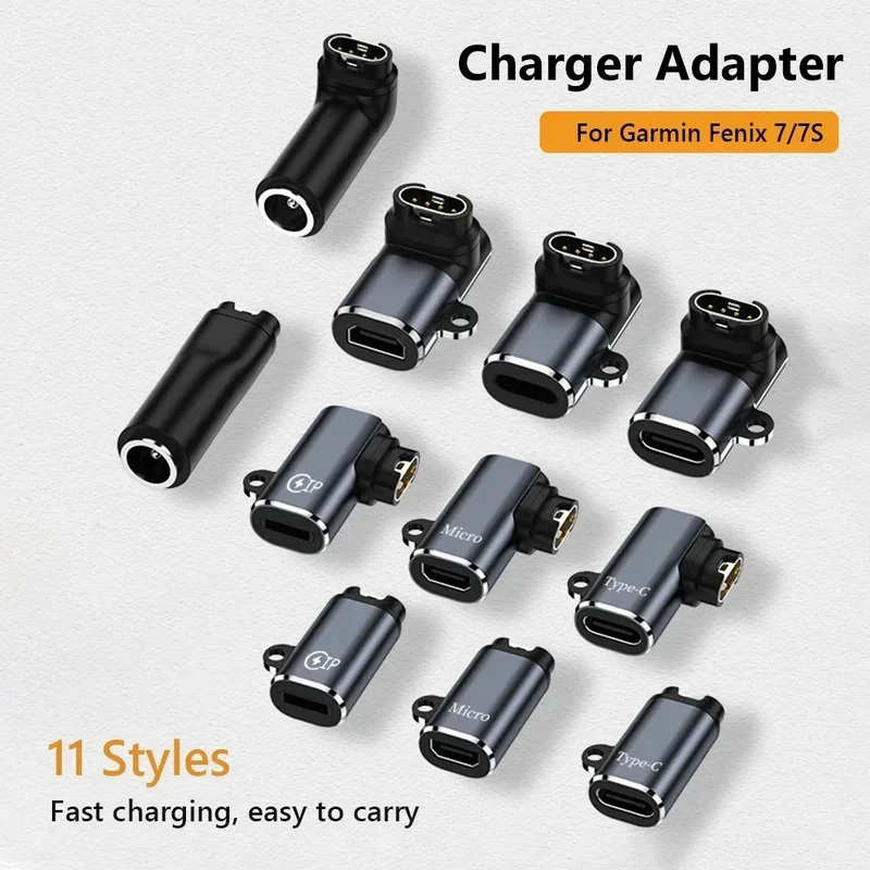 AliExpress - Typ C/Micro/ios USB-Ladegerät-Adapter für Garmin Fenix 7/6/5 Instinct 2S Venu 2 Plus EPIX Forerunner 745 Uhren-Ladekonverter