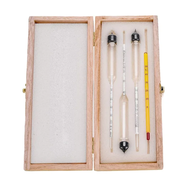 3 st alkoholmätare med termometer alkoholmätare alkoholhalt 0-40, 40-70, 70-100 vol% hydrometer för spritdestillat whisky konjak vodka