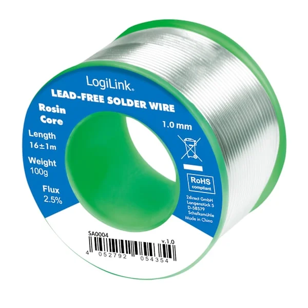 Blyfrit loddetin 1mm 100g