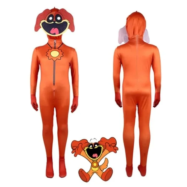 1 stk. Rollespil Smilende Dyr Tøj Skør Piggunge Jumpsuit Karneval Party Udklædning Kostume Børn Voksen DogDay 120-tfrf DogDay 120