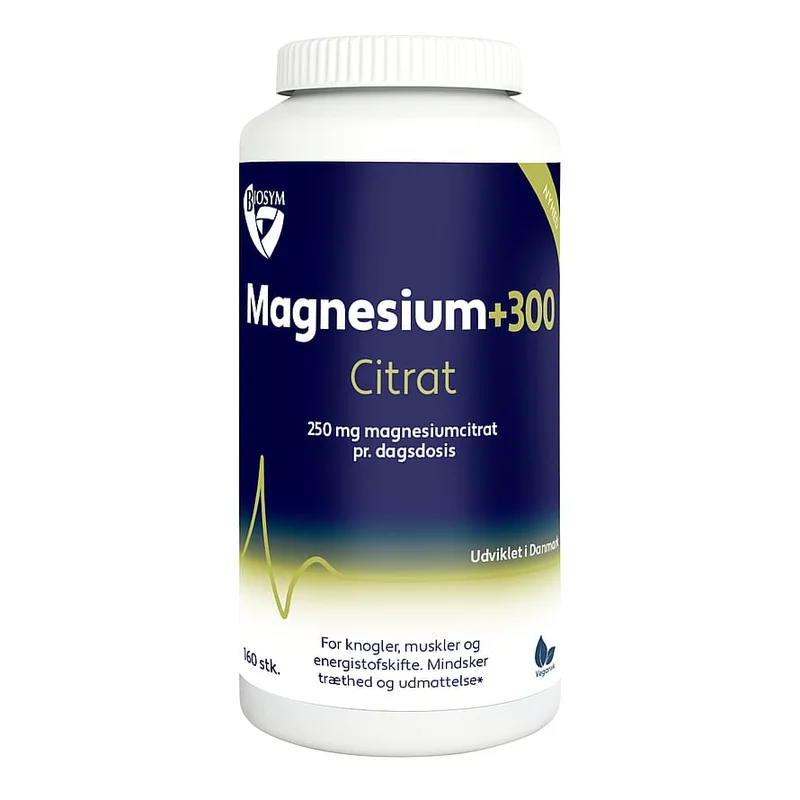 Biosym Magnesium +300 Citrat 160 kaps., Helse & Madvarer, Mineraler, Magnesium