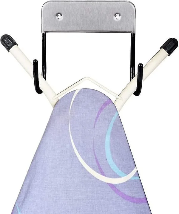 1 pc Wall Mounted Ironing Board Holder, Ironing Board Wall Mount with Steel Hooks - 13.2 * 13 * 6.8 cm for Hanging T- or Y-Ironing Boards