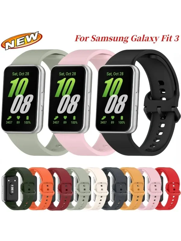 AliExpress - Sport-Silikonarmband für Samsung Galaxy Fit 3, offizielles Armband, Ersatzarmband für Samsung Galaxy Fit 3, Bandzubehör