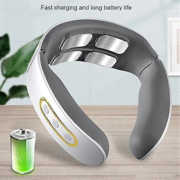 EMS Elektrisk Cervikal Rygsøjlemassager 6 Modeller 9 Gear Nakke Skulder Massage Hvirvel Afslapning Automatisk Opvarmning Fysioterapi Smertelindring 