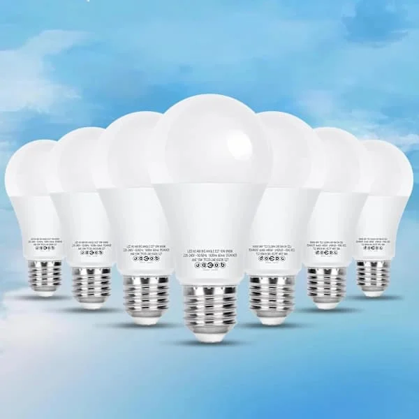 A60 E27 LED-lampe Kaldhvit 6500K - 10W A60 Globepærer - 1600 lumen - CRI ≥ 80 - Ikke dimbar - 7-pakning