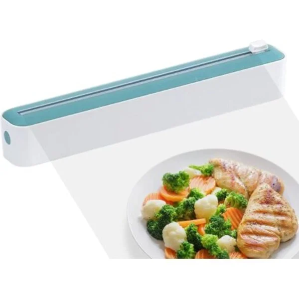 Filmdispenser, skjæreholder for plastfolie, oppbevaring for aluminiumsfolie og plastfolie, plastfoliedispenser med kutter, plastfoliedispenser for