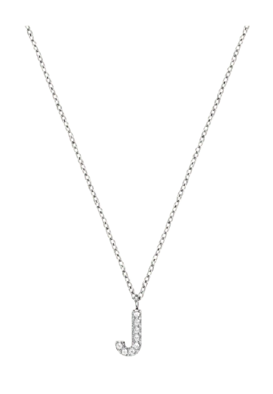 Mockberg Petite Stone Letter J Steel Necklace Smycken & klockor Dam Silver ONESIZE