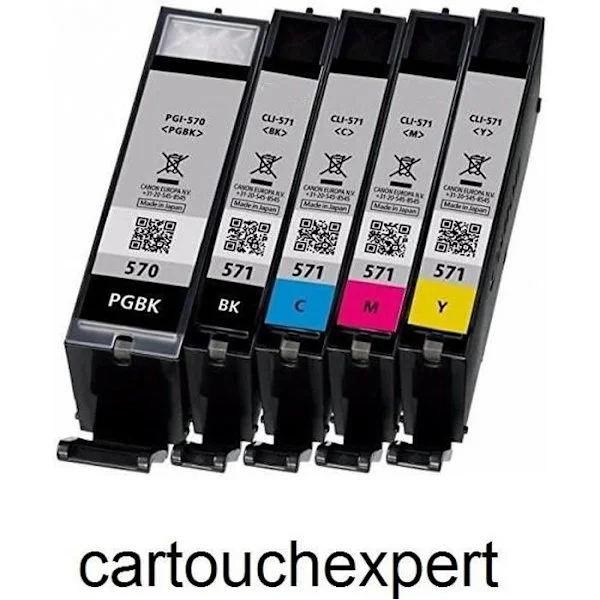 Erä 5 kartouche Huippulaatu PGI 570 XL Musta CLI 571 XL Väri Canon MG 5700 5750 5751 5752 5753 6800 6850 6851 6852