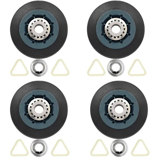 4-pack W10314173 torktumlare trumrullar ersättning för torktumlare kompatibel med WPW10314173 torktumlare delar rulle trumstödsats
