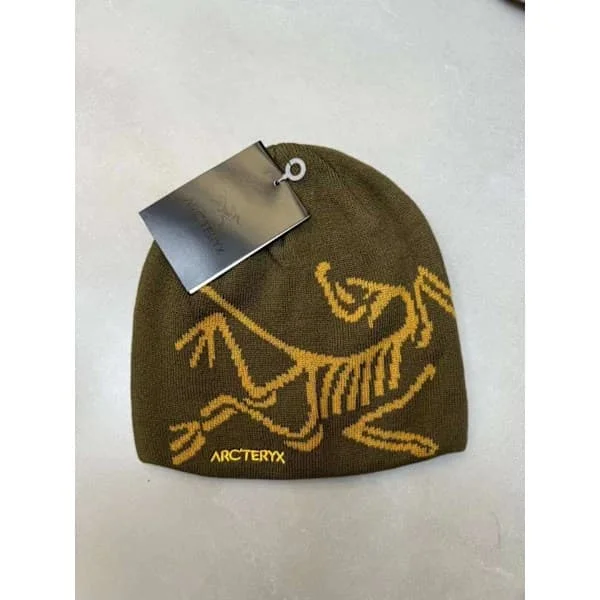 ARC'TERYX Herr Hatt Casual Varm Vintermössa Skidmössa Bird Jacquard Choklad