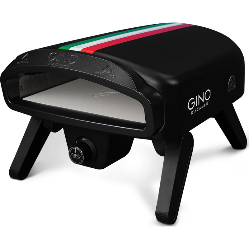 GINO PIZZA OVENS - Pizzaovn Modena 14" Gas Fired Pizza Svart
