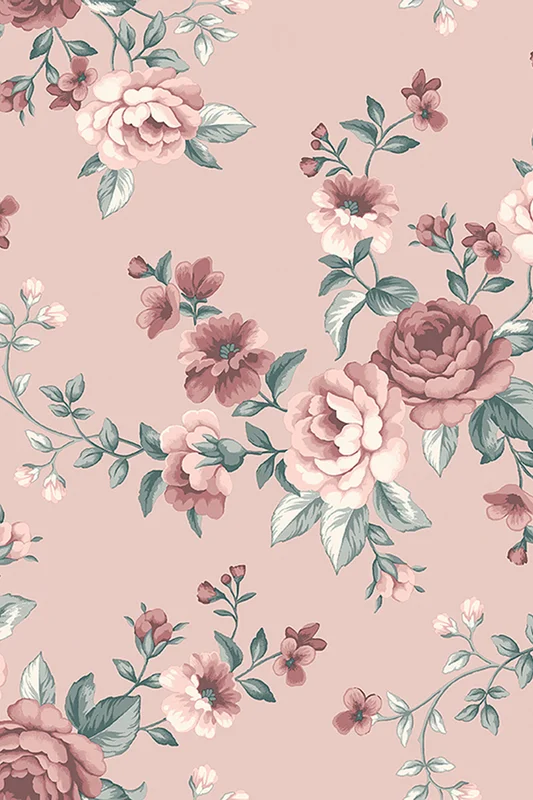 Newbie | Blommig tapet Ljusrosa ONE SIZE | Baby