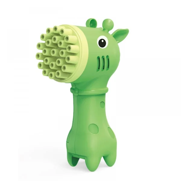Boblemaskin | 2 i 1 Tegneserie Giraff Boblemaskin Leke | Sommerleke Gave 32 Hull for Sommer Utendørs Bursdagsaktivitet(Grønn)