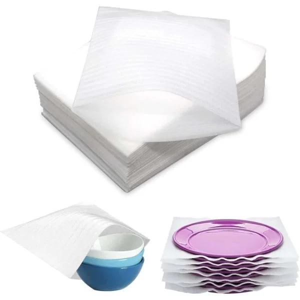 100 st Skumförpackning 25x30 cm, Skumpåsar, Bubbelplast för Flytt, Bubbelfolierulle, Bubbelfilm, Skumförpackning för Flyttkartonger, Porslin