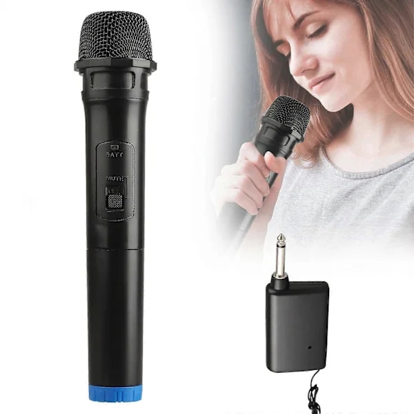 Trådlös Mikrofon Karaoke Bluetooth Mikrofon, Trådlös Professionell Handhållen Trådlös Mikrofon & Mottagarsystem, Sladdlös Mikrofon För Sång Karaoke