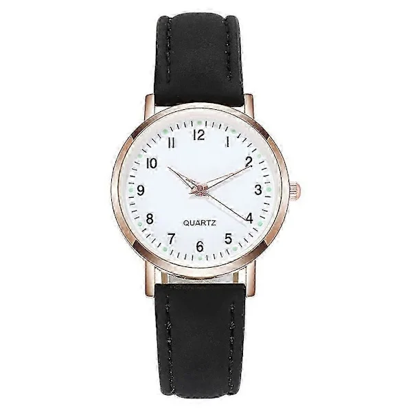 Damklockor Kvinnor Liten Kvarts Analog Armbandsur Casual Läder