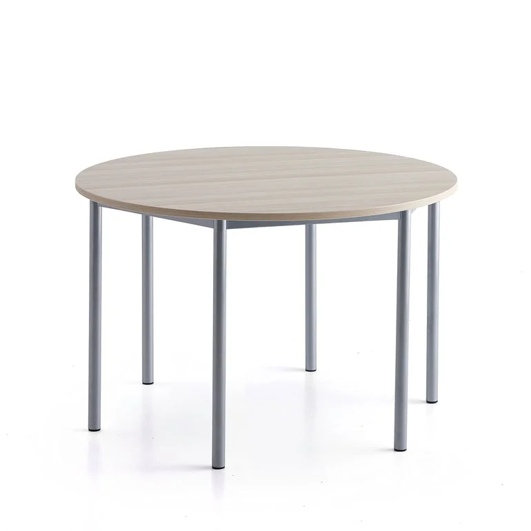 Bord BORÅS PLUS, Ø1200x760 mm, laminat, ask, alugrå