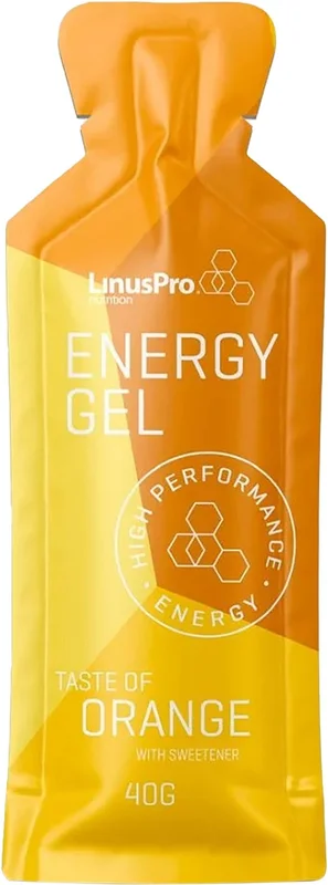 Spar 20% • Køb 2, LinusPro Nutrition Energy Gel Orange 40 g, Sport & Velvære, Protein & Energi, Energigel