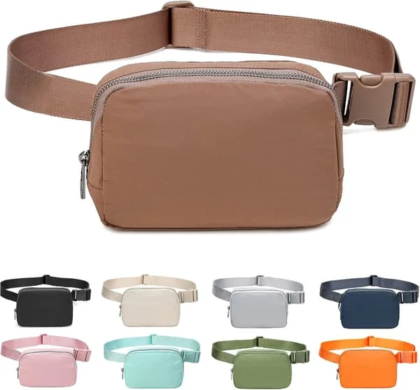 Fanny Belt Bag Midjeväska Crossbody Väskor Bum Bag för Löpning Vandring
