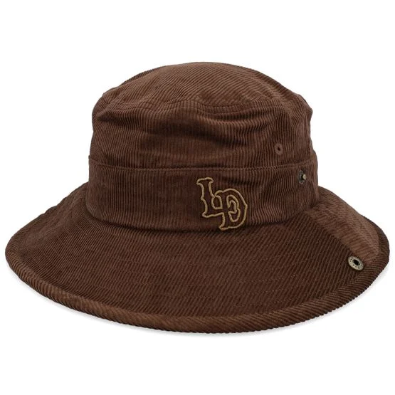 Les Deux - Brown bucket Kapelusz - Corduroy Safari Hat Slate Brown Bucket @ Hatstore