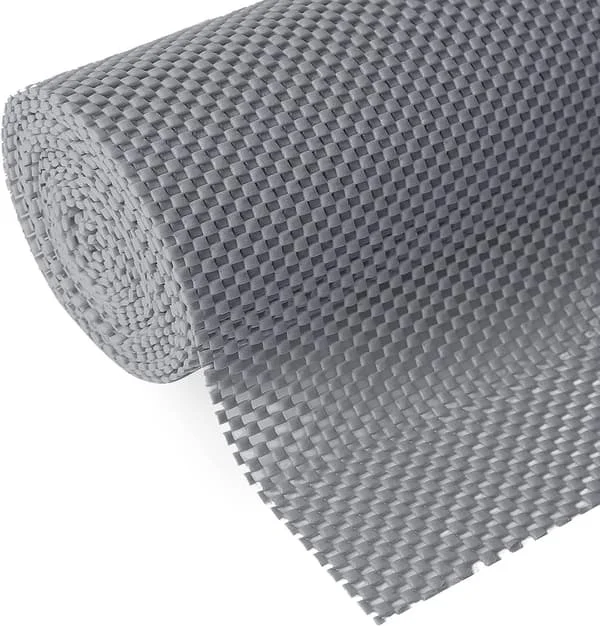 Non-slip Drawer and Shelf Liner, Strong Grip, Cushioned, Protective, Non-Adhesive, for Kitchen Cabinets, Drawers, Wardrobe Shelves, Grey 30 x 600 cm
