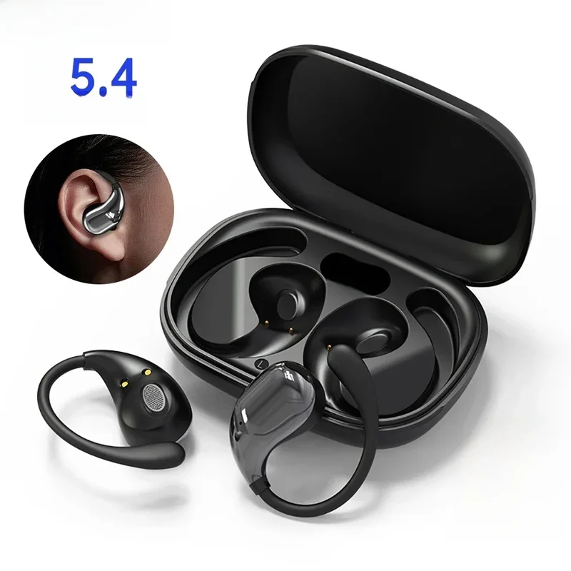 AliExpress - Bluetooth 5.4 Oorhaakhoofdtelefoon TWS Draadloze koptelefoon HiFi Stereo Waterdichte headsets LED-display Lange stand-by Touch-oordopjes
