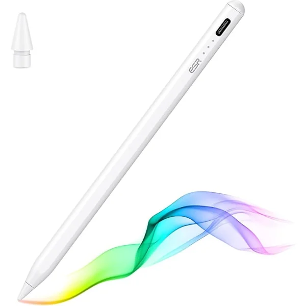 Styluspenna för iPad med lutningskänslighet, iPad-penna för iPad Air 5/4/3, Apple iPad 9/8/7/6, iPad Pro 11, iPad Pro 12.9 och iPad Mini 6/5, 