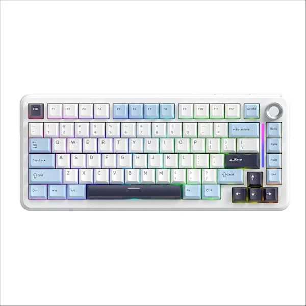 AULA F75 80 Mekaniskt tangentbord Hot-swappable Trådlöst tangentbord Bluetooth Trådlöst PBT Gaming Tri-mode tangentbord