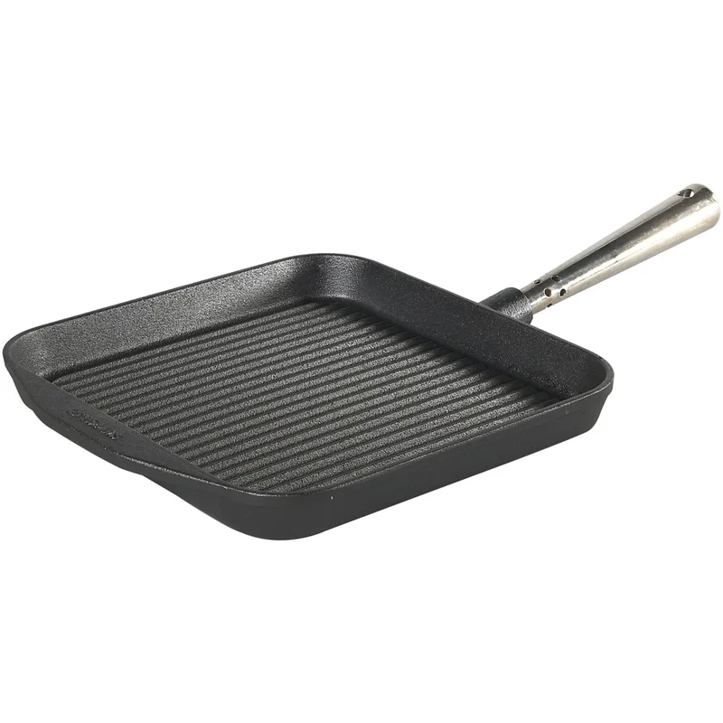 Skeppshult Grillpanna Gjutjärn Fyrkantig 25cm x25cm Stålhandtag | Matlagning > Kokkärl & Stekpannor > Stekpannor > Grillpanna | Bagaren och Kocken