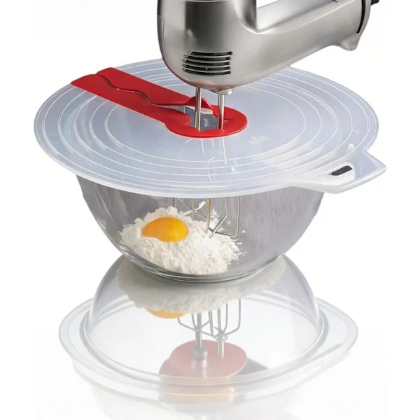 12 tums stänkskydd för mixerskål, stänkskydd i silikon för mixerskål, stänkskydd för handmixer, stänkskydd för bakning och matlagning