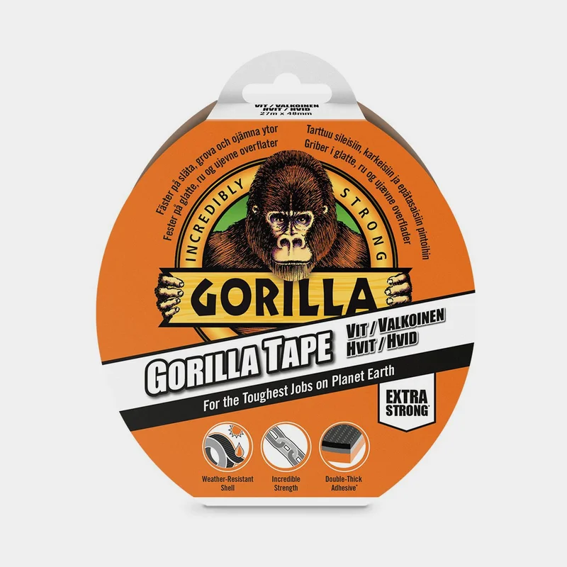Cloth tape / duct tape Gorilla Tape, 48 mm x 27 meter, white