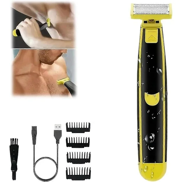Hårfjerning for menn Intime private deler Hårtrimmer Maskin Klipper Trimmer for lyske Elektrisk epilator Kvinner Barbering Svart