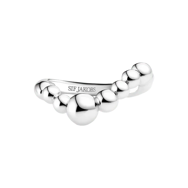 Sif Jakobs Jewellery Ring Bormio Wave Ringar Dam Silver 60