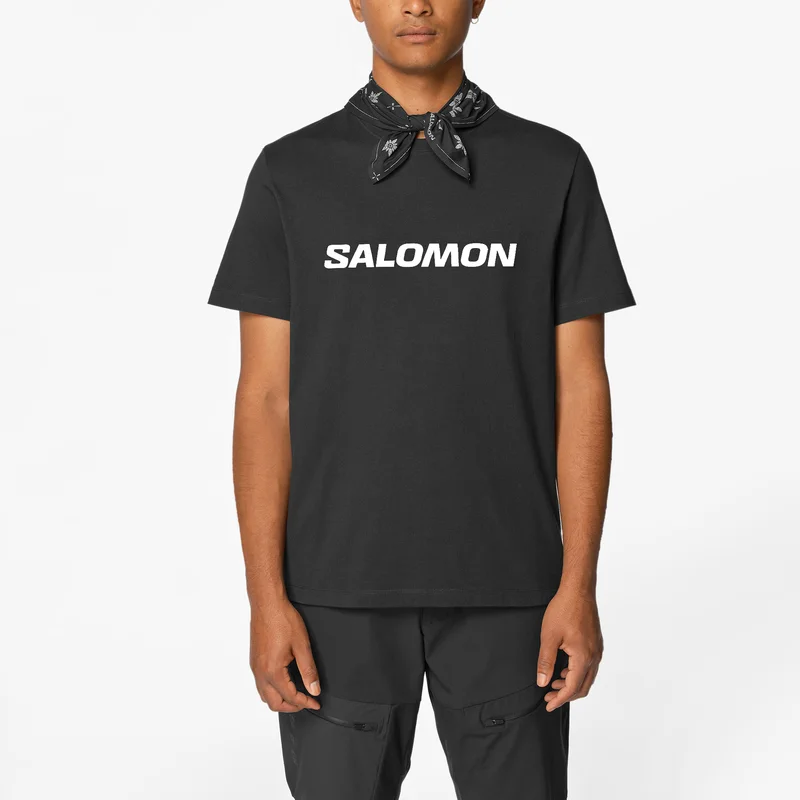 Salomon - Primeras capas para la parte superior Prendas Salomon Logo Ss Tee M - Deep Black