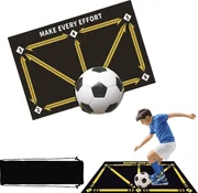 Fotballbane Matte 60*90cm Fotball Nei Treningsmatte Fotball Treningsmatte Fotballbane Anti-skli Fotballmål Matte Tilbehør (Gul)